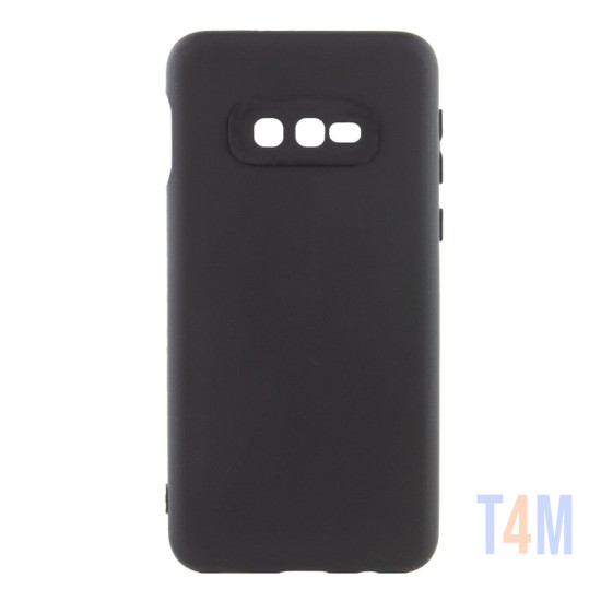 Funda de Silicona con Marco de Cámara para Samsung Galaxy S10e Negro